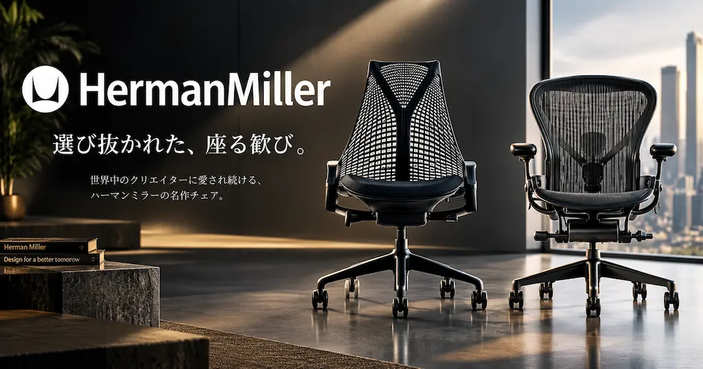 【20%OFF】ハーマンミラーの人気オフィスチェア｜セイルチェア＆アーロンチェア 上質品に座る歓び。腰痛対策・集中力UPに《Amazonタイムセール》