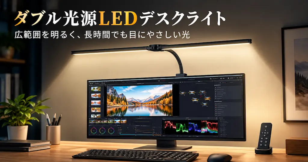 【39%OFF】HoxhyonのLEDデスクライトがセール！クランプ式でデスクすっきり。5段階の調色・調光、タイマーなどの機能付き《Amazonタイムセール》